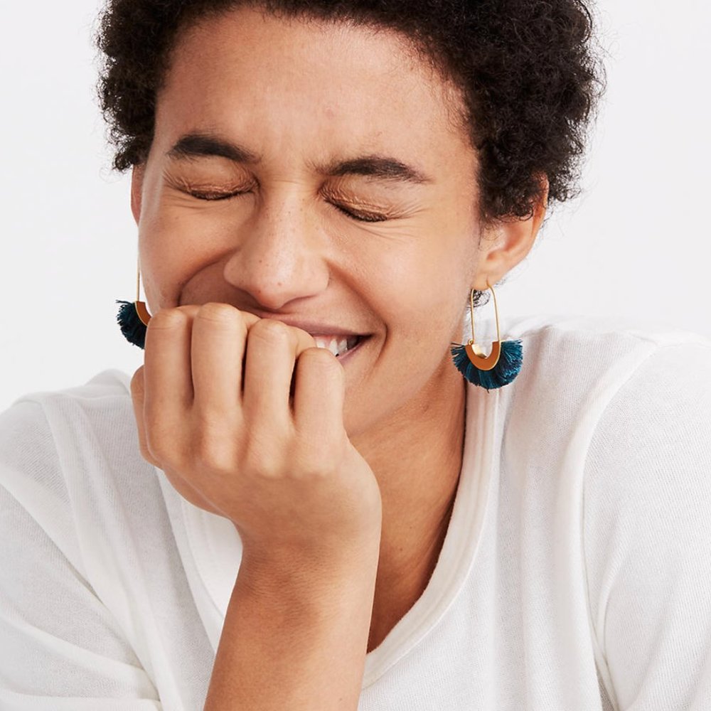 Madewell Arc Wire Fringe Earrings - Picture 2 of 6